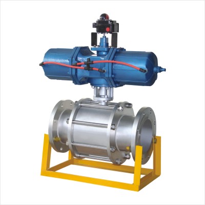 3-PC Pneumatic Actuated Ball Valve